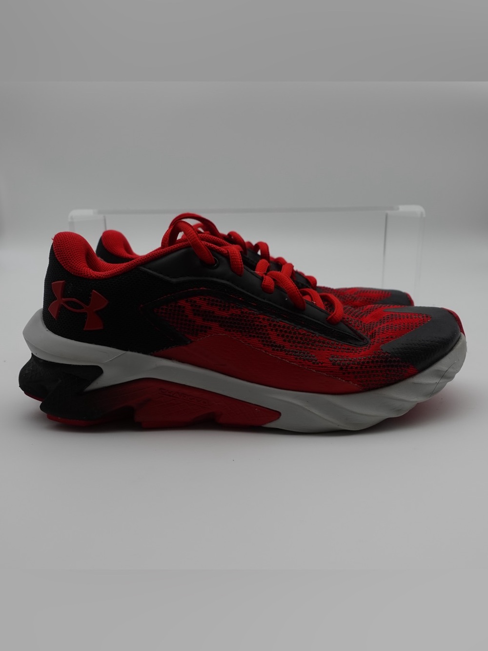 Under Armour Kids Charged Scramjet 4 Boy Size 4 Y Shoes Red Running Athletic